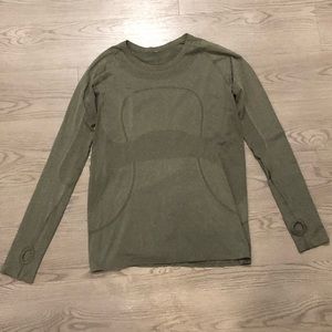 Lululemon Athletica Swiftly Tech long sleeve, sage green, size 12